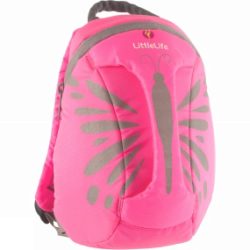 LittleLife Toddlers Butterfly Hi-Vis Rucksack Bright Pink